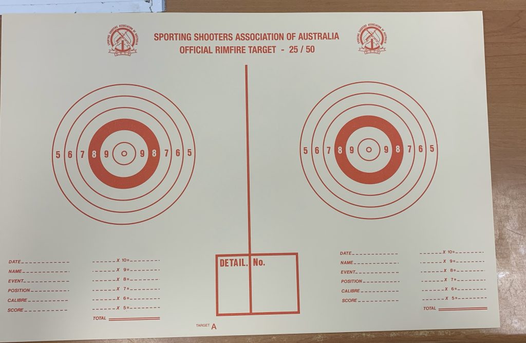T10 Red Rimfire Target 2 Circl - St Marys Indoor Shooting