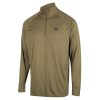Ridgeline Mens Performance QTR zip Dark KHAKI Extra Large